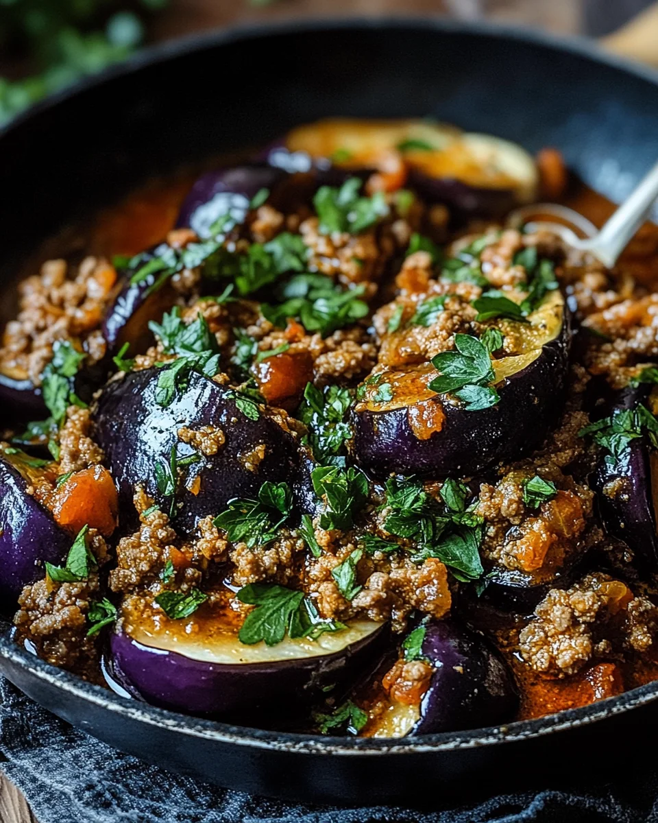 T&uuml;rkische Auberginen-Hackfleisch-Pfanne