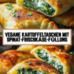 Vegane Kartoffeltaschen mit Spinat-Frischkäse-Füllung 16 Pinterest Hidden Image