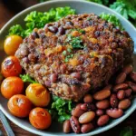 Veganer Braten mit Bohnen