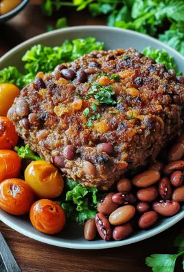 Veganer Braten mit Bohnen