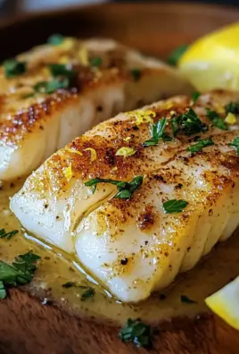 Zitronen-Knoblauch-Butter-Kabeljau mit Knuspriger Haut