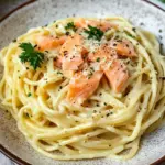 Zitronen Lachs Pasta