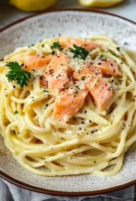Zitronen Lachs Pasta