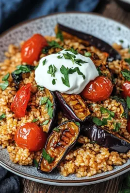 Bulgur with Tomatoes, Eggplant, and Yogurt