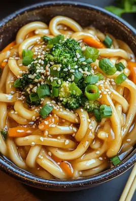 Erdnussbutter Udon Nudeln