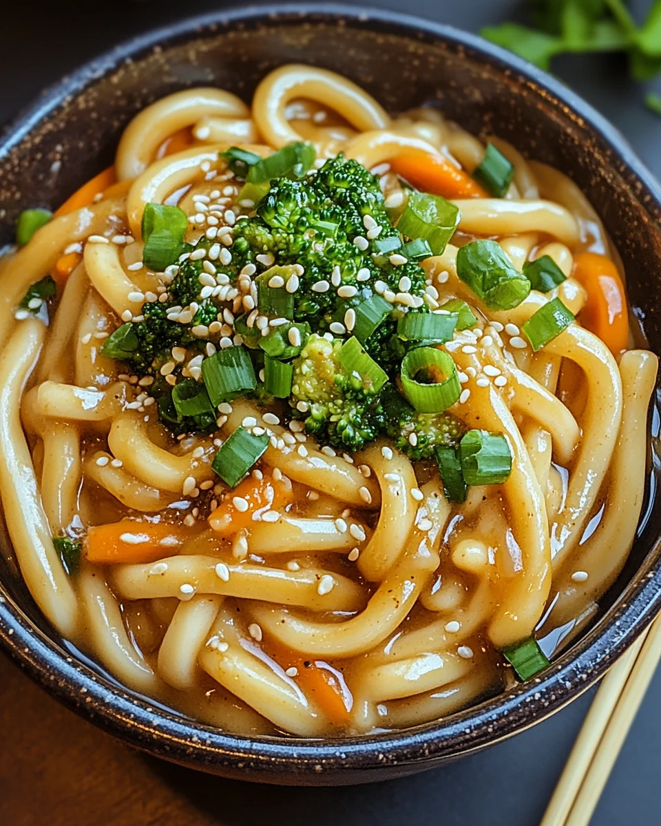 Erdnussbutter Udon Nudeln