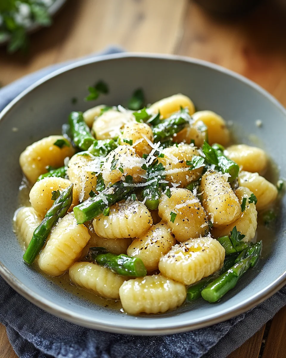 Gnocchi mit gr&uuml;nem Spargel