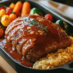 Hackbraten aus dem Backofen