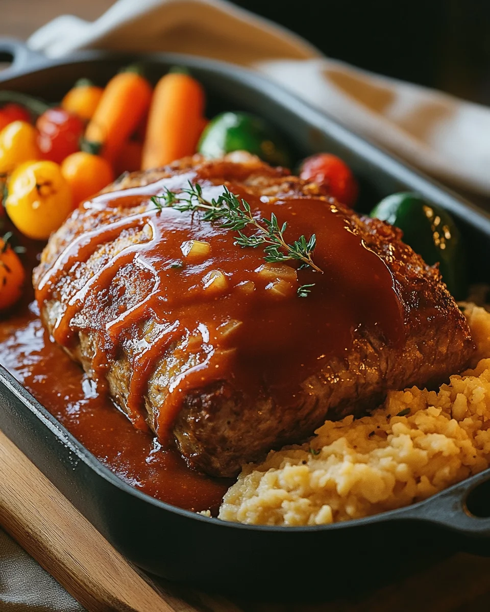 Hackbraten aus dem Backofen