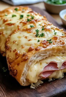 Handbrot mit Schinken und Käse