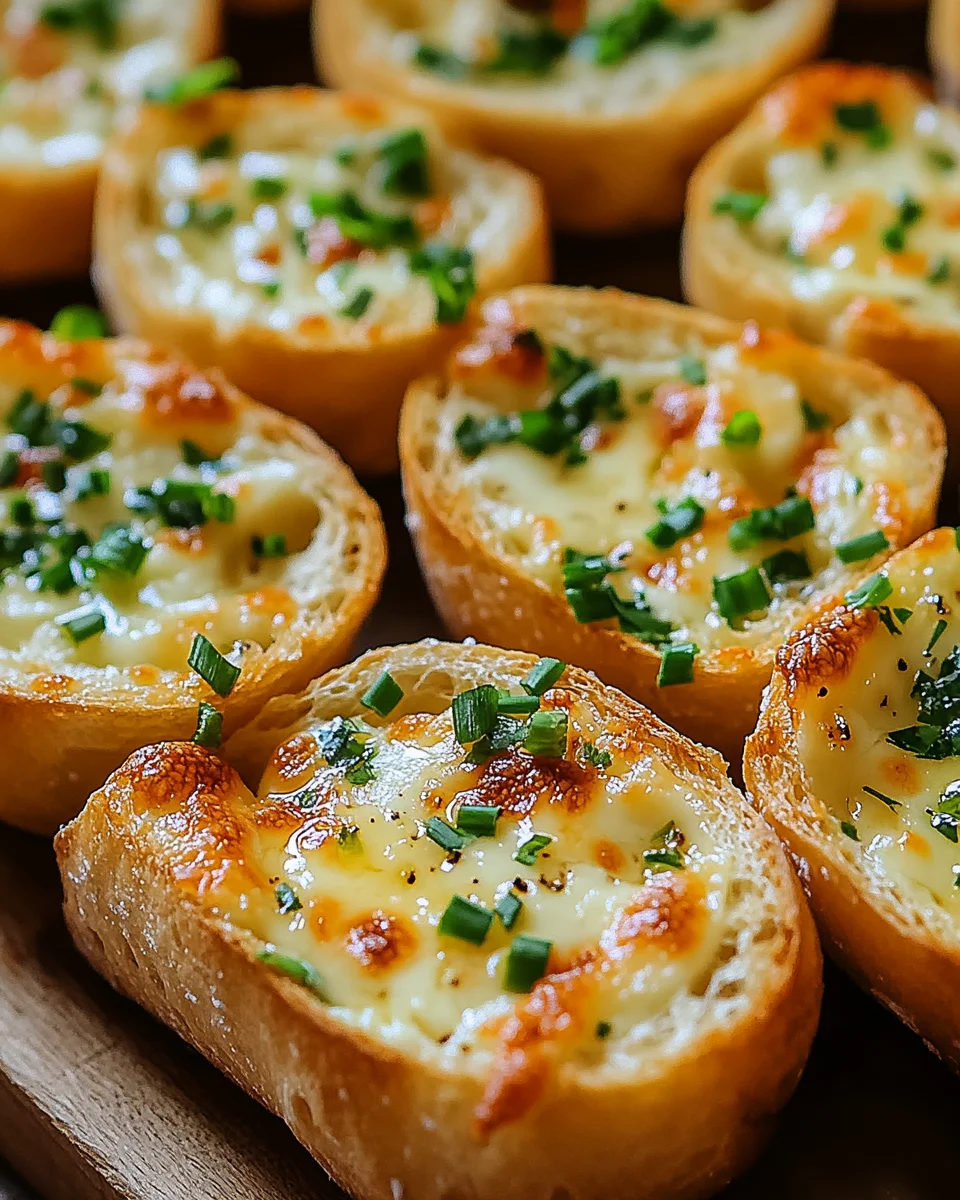 Käse Knoblauch Brot Häppchen