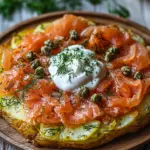 Knusprige Kartoffelgalette mit R&auml;ucherlachs und Cr&egrave;me Fra&icirc;che