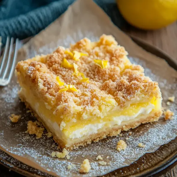 Knuspriger Streuselkuchen mit Vanillepudding wie von Oma