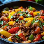 Low Carb Paprikapfanne mit Hackfleisch