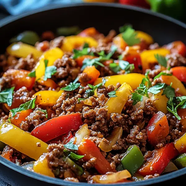 Low Carb Paprikapfanne mit Hackfleisch