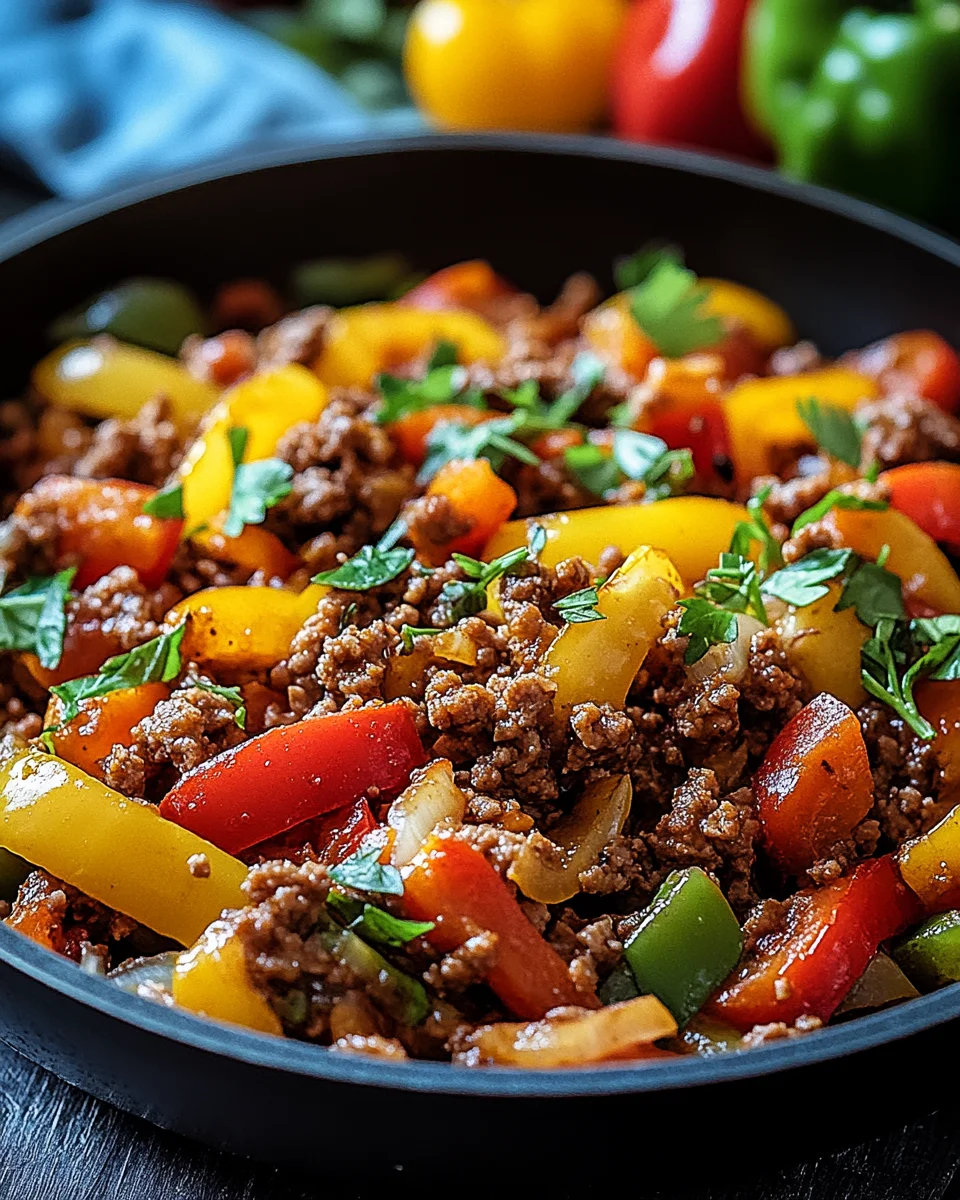 Low Carb Paprikapfanne mit Hackfleisch