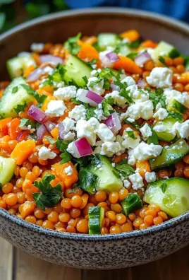 Orientalischer Rote Linsensalat mit