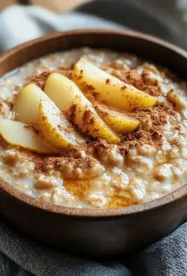 Overnight Oats with Cinnamon and Pear