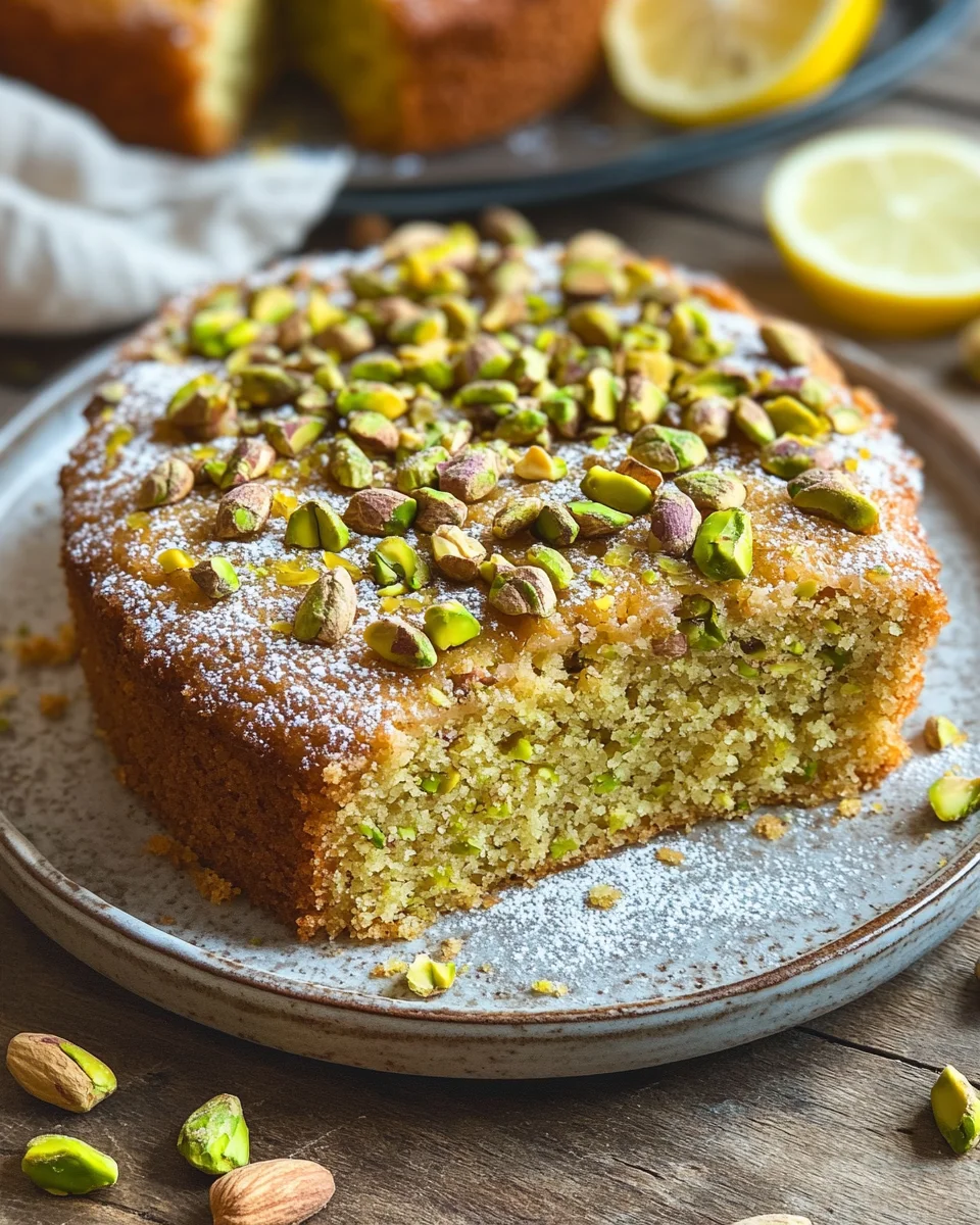 Pistazienkuchen mit Zitrone und Mandeln 19 Pistazienkuchen