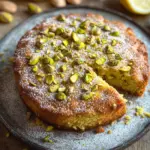 Pistazienkuchen mit Zitrone und Mandeln