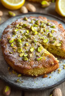 Pistazienkuchen mit Zitrone und Mandeln