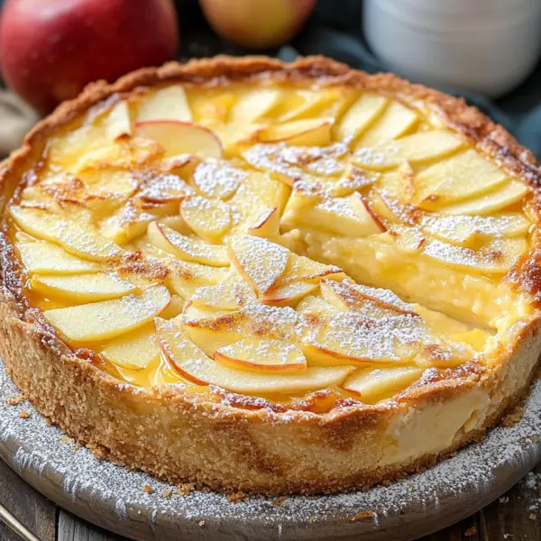 Saftiger Apfelkuchen mit Pudding