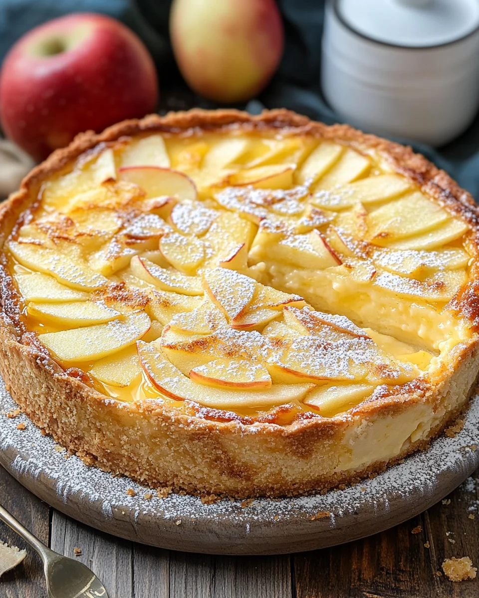 Saftiger Apfelkuchen mit Pudding