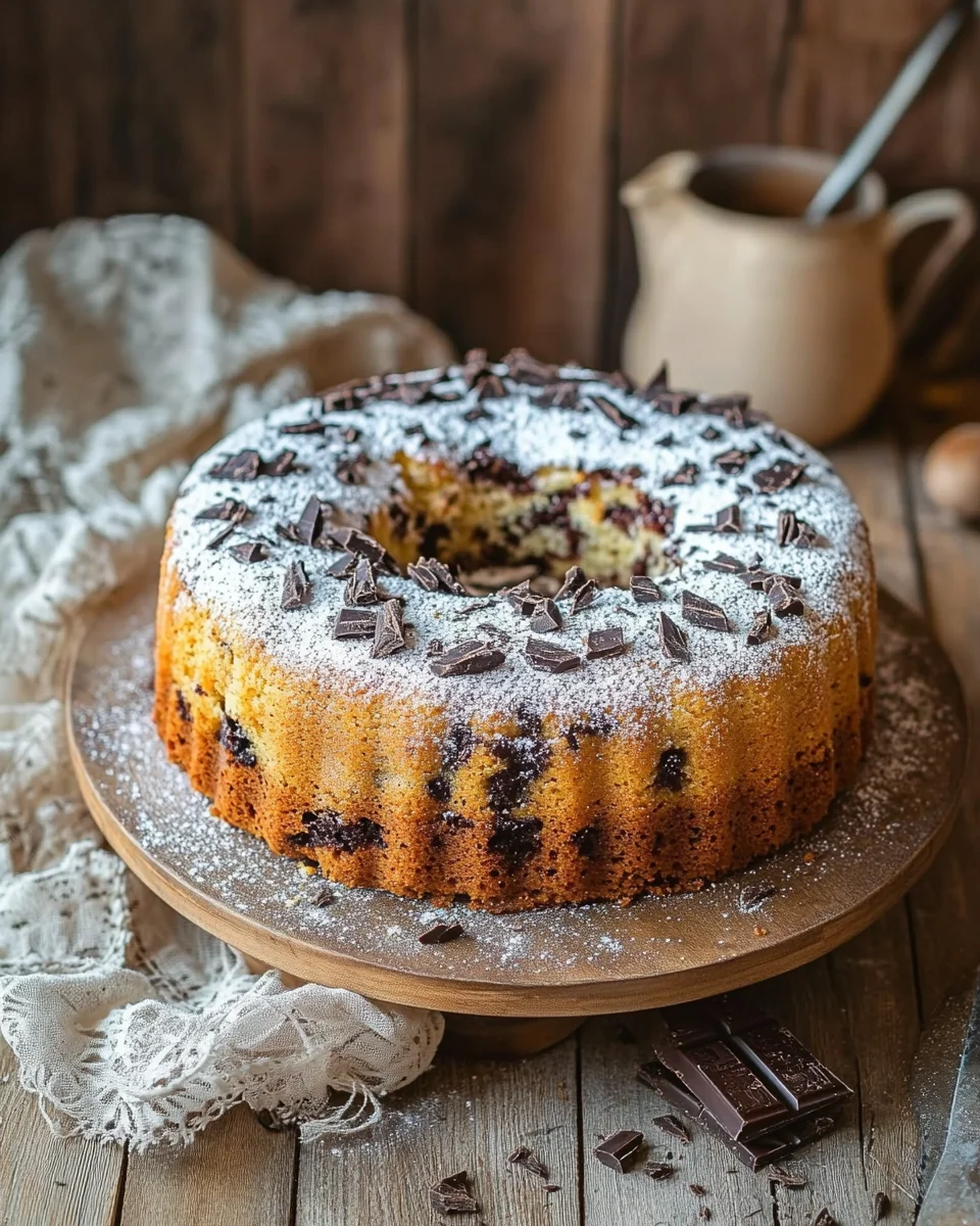 Saftiger und lockerer Eierlik&ouml;rkuchen mit Schokoraspeln