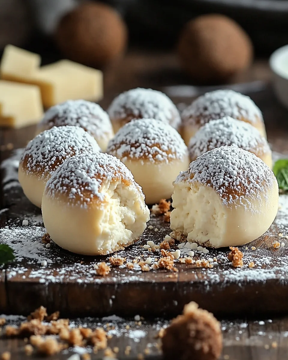 Schnelle Käsekuchen-Kugeln
