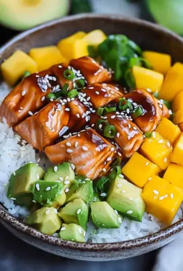 Teriyaki Lachs Reisschüssel mit Mango 23 Teriyaki Lachs Reisschüssel mit Mango