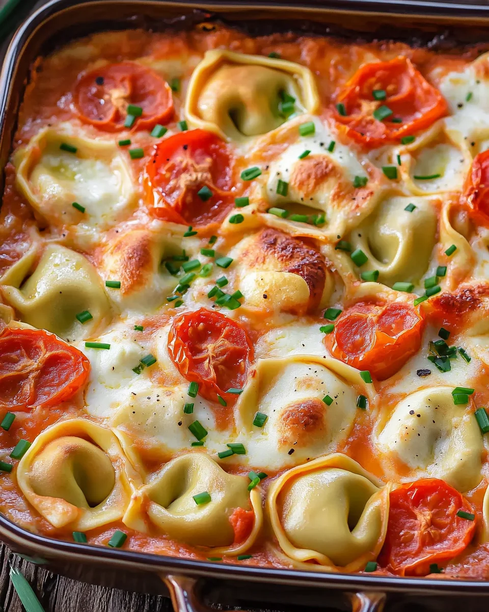 Tortellini-Auflauf mit Tomaten & Mozzarella