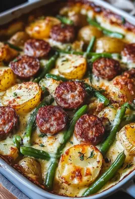 Wurst Bohne Kartoffel Auflauf