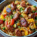 Wurst Reis Pfanne