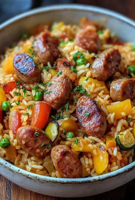 Wurst Reis Pfanne