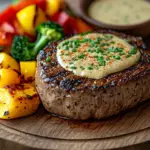 Blumenkohlsteak mit Pfefferrahmsauce