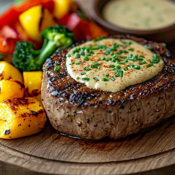 Blumenkohlsteak mit Pfefferrahmsauce