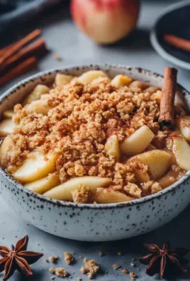 Bratapfel-Crumble auf Zimtcreme