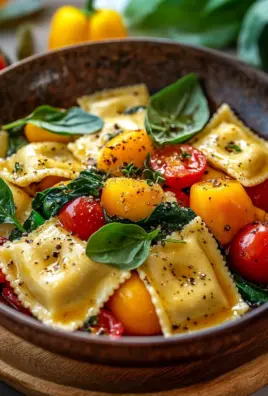Bunte Ravioli-Gemüse-Pfanne