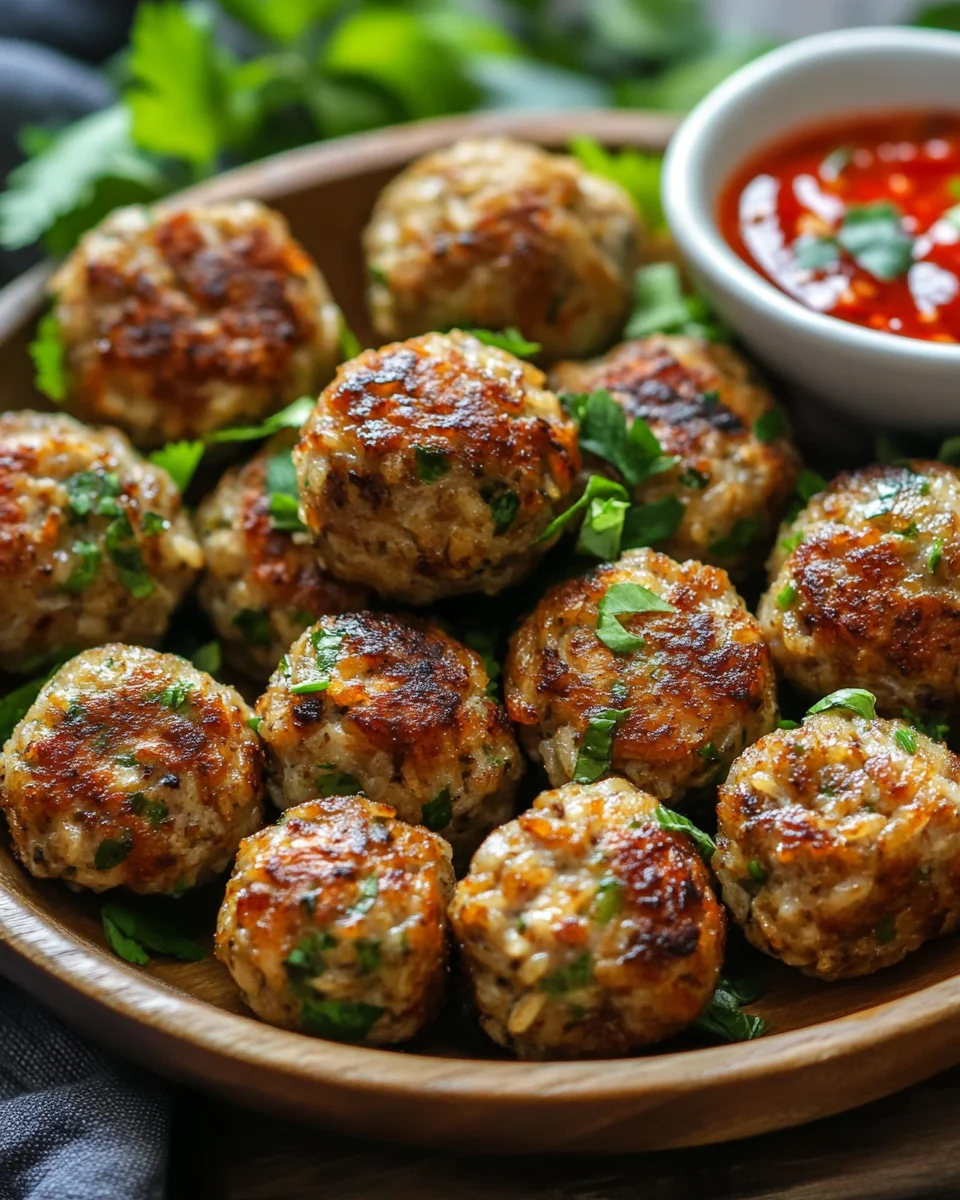 Crispy Rice Meatballs from the Air Fryer