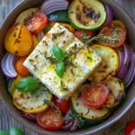 Gebackener Feta auf mediterranem Gem&uuml;se (Low Carb)