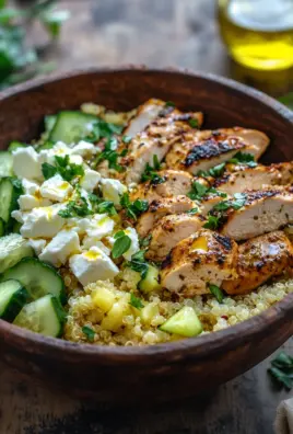 Griechische Hähnchen-Bowl