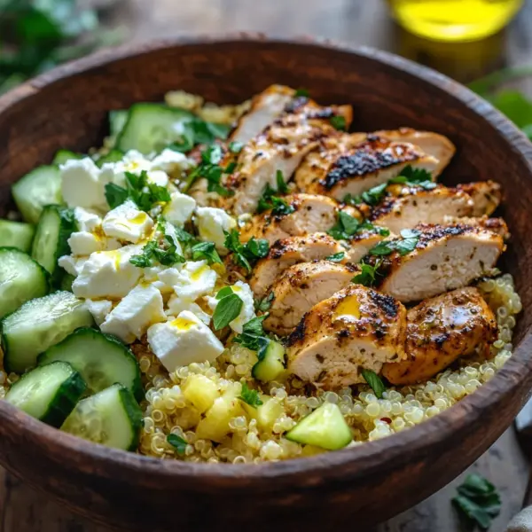 Griechische Hähnchen-Bowl