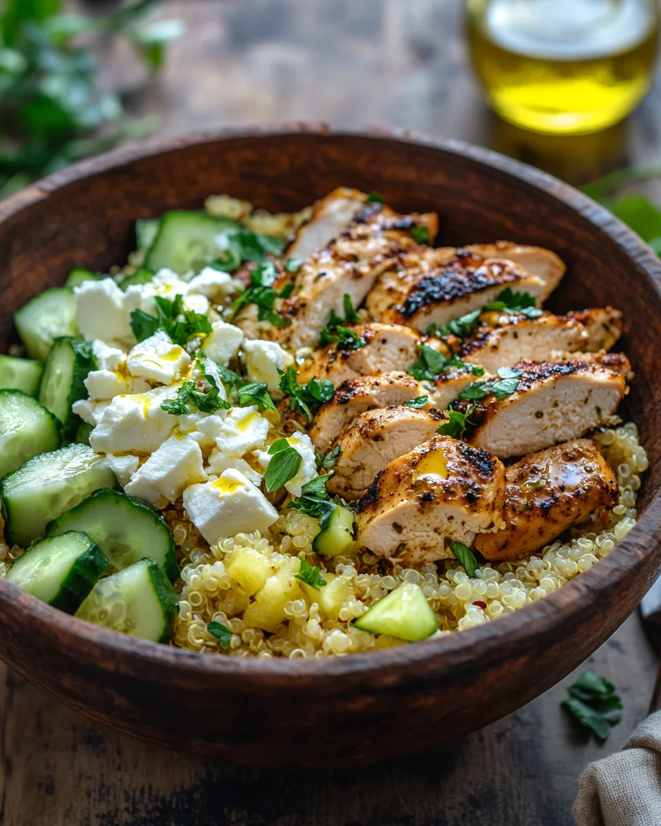 Griechische H&auml;hnchen-Bowl