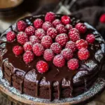 Himbeer Schoko Brownie Torte