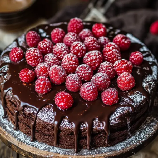 Himbeer Schoko Brownie Torte