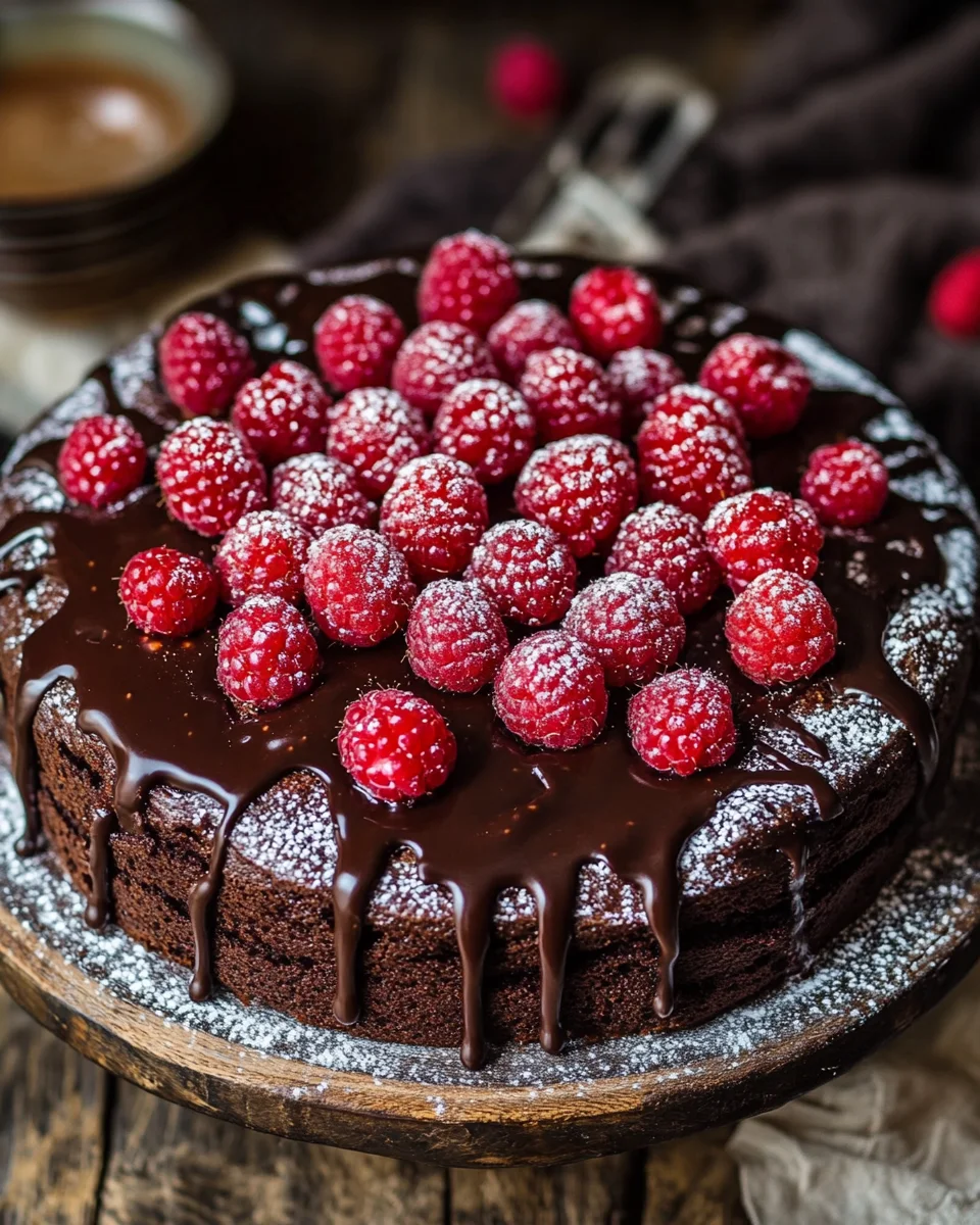 Himbeer Schoko Brownie Torte