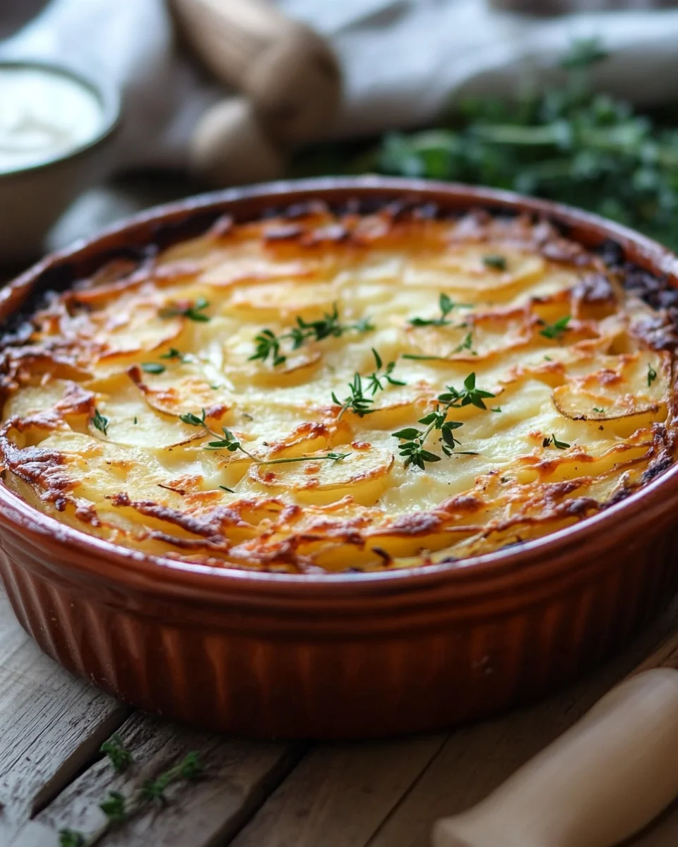 H&uuml;ttenk&auml;se Kartoffelr&ouml;sti Auflauf