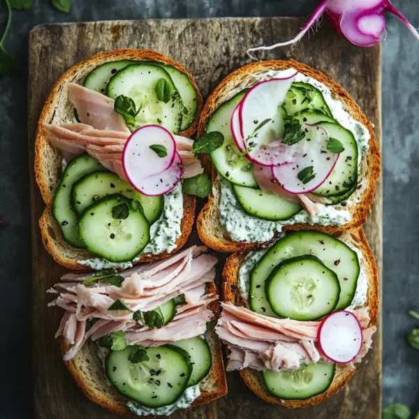 Knäckebrot with Cucumber Quark