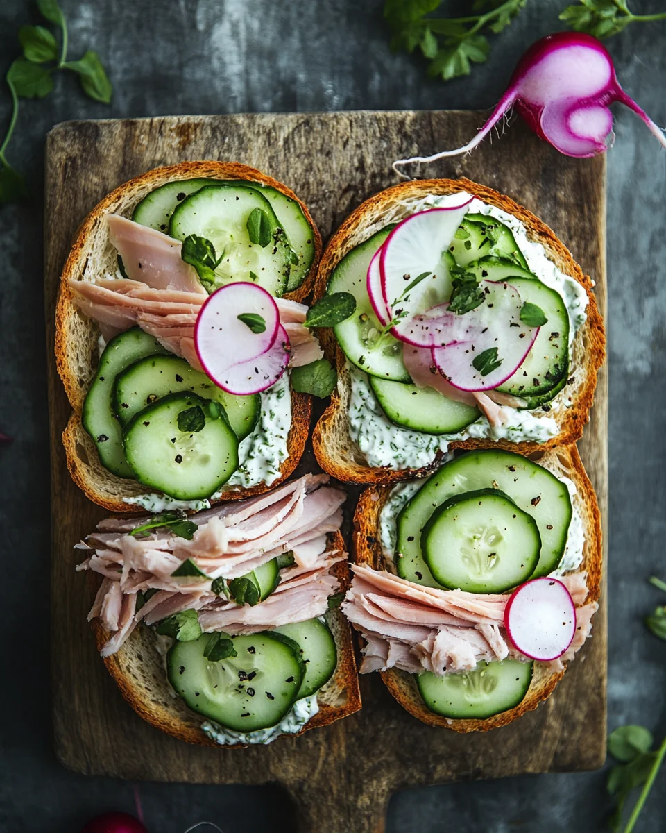 Knäckebrot with Cucumber Quark