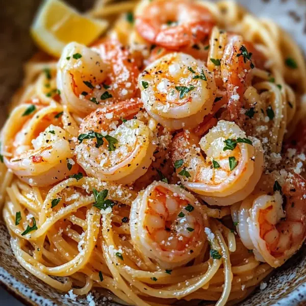 Knoblauch-Butter-Shrimp Pasta